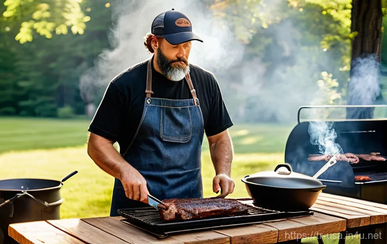 미국 BBQ 문화 - Prompt 1: The Art of "Low and Slow" Barbecue** 미국 BBQ 문화 - Prompt 1: The Art of "Low and Slow" Barbecue**